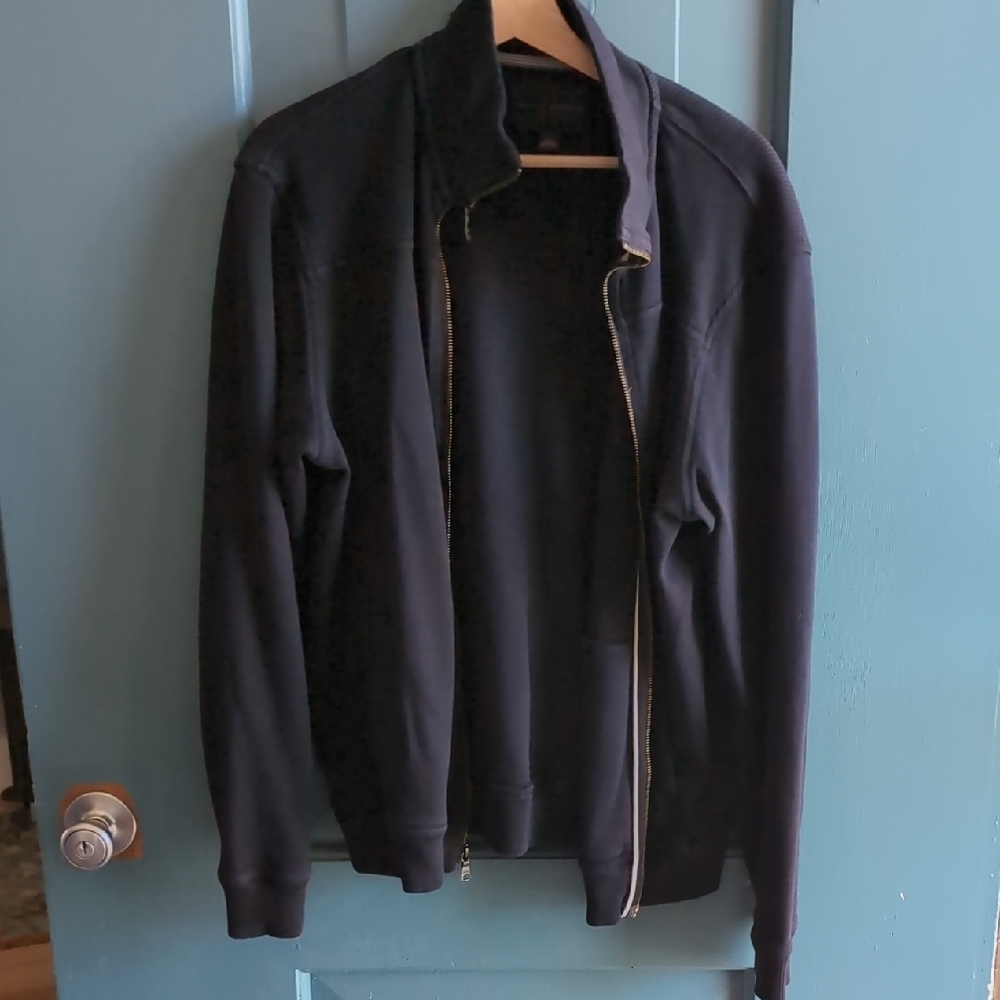 Navy Blue Zip-Up Jacket